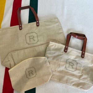NWOT set of three ‘R’ tote bags